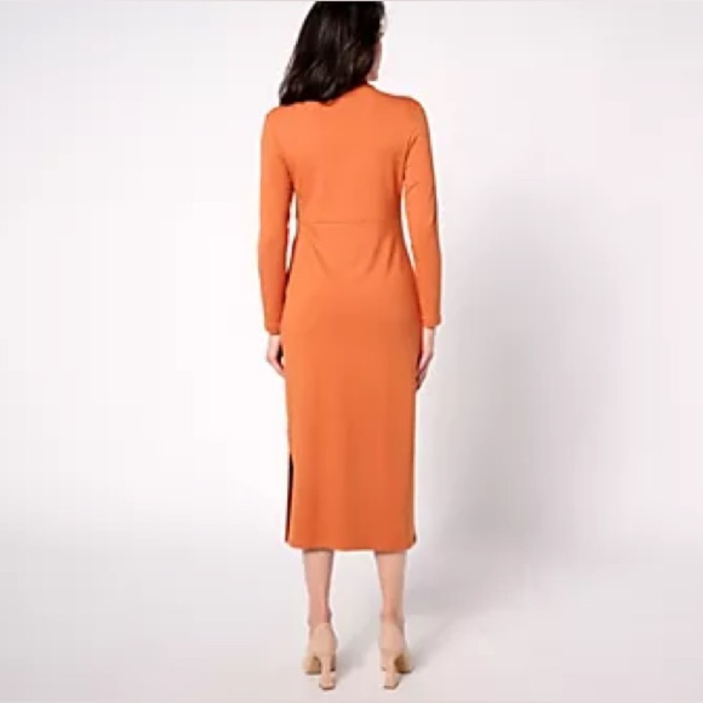 Women with Control Finespun Jersey Tummy Control Petite Midi Dress - Picture 2 of 4